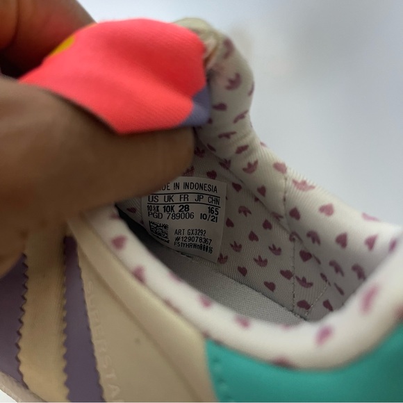 Adidas Superstar 360 Kids 19 Ecru Tint/ Acid Red/ Semi Mint Rush - Picture 9 of 9